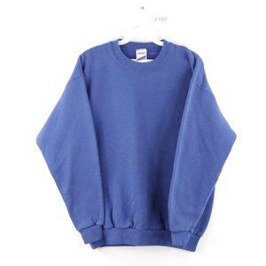 Vintage Blank Faded Crewneck Sweatshirt Blue